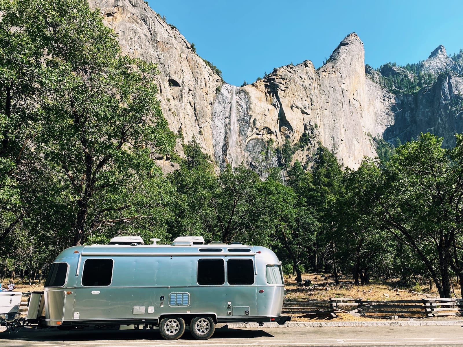 2020 Airstream Flying Cloud parked on a full-hookup site at Outdoorsy Yosemite