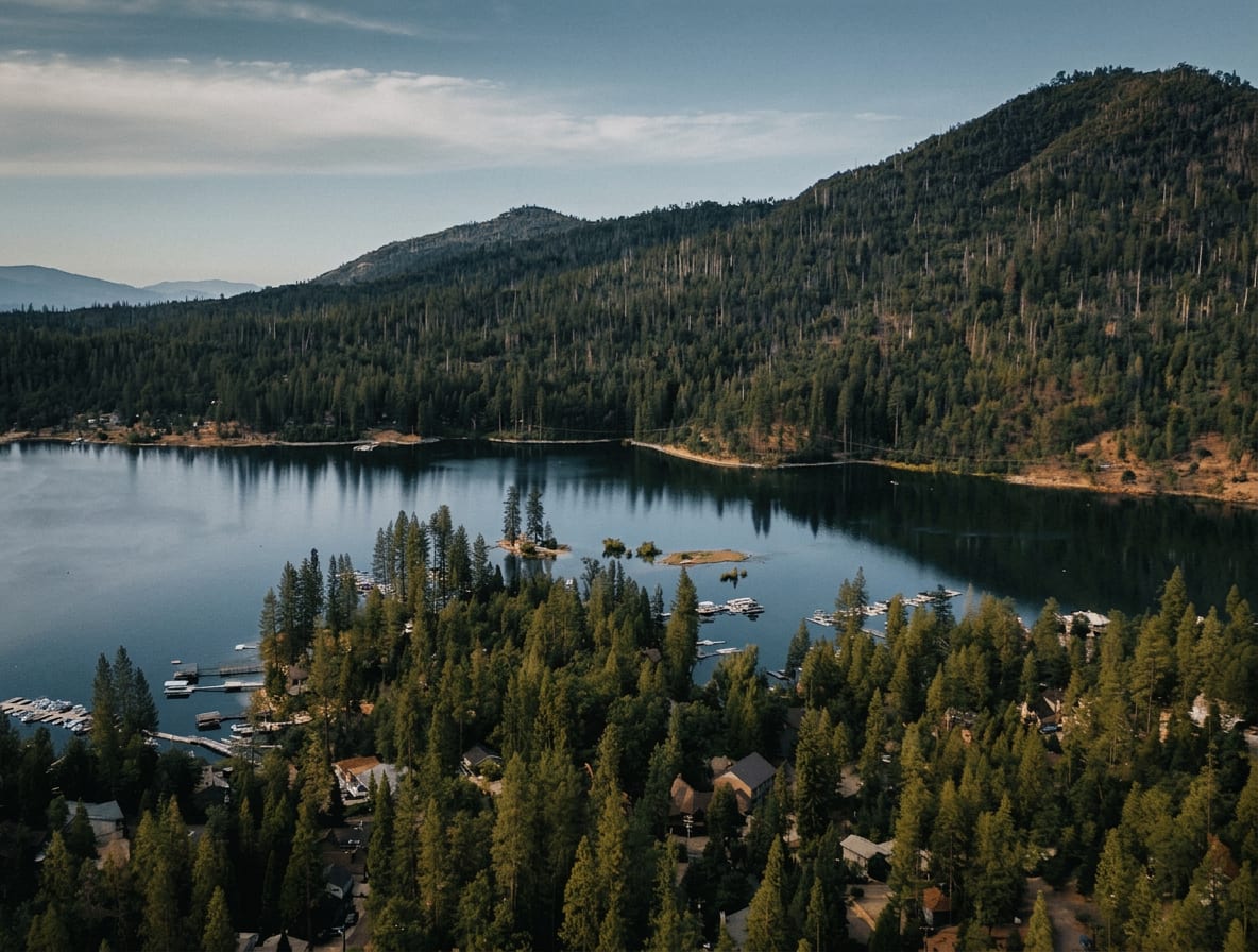 Bass Lake aerial view