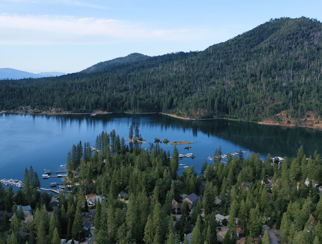 Bass Lake aerial view