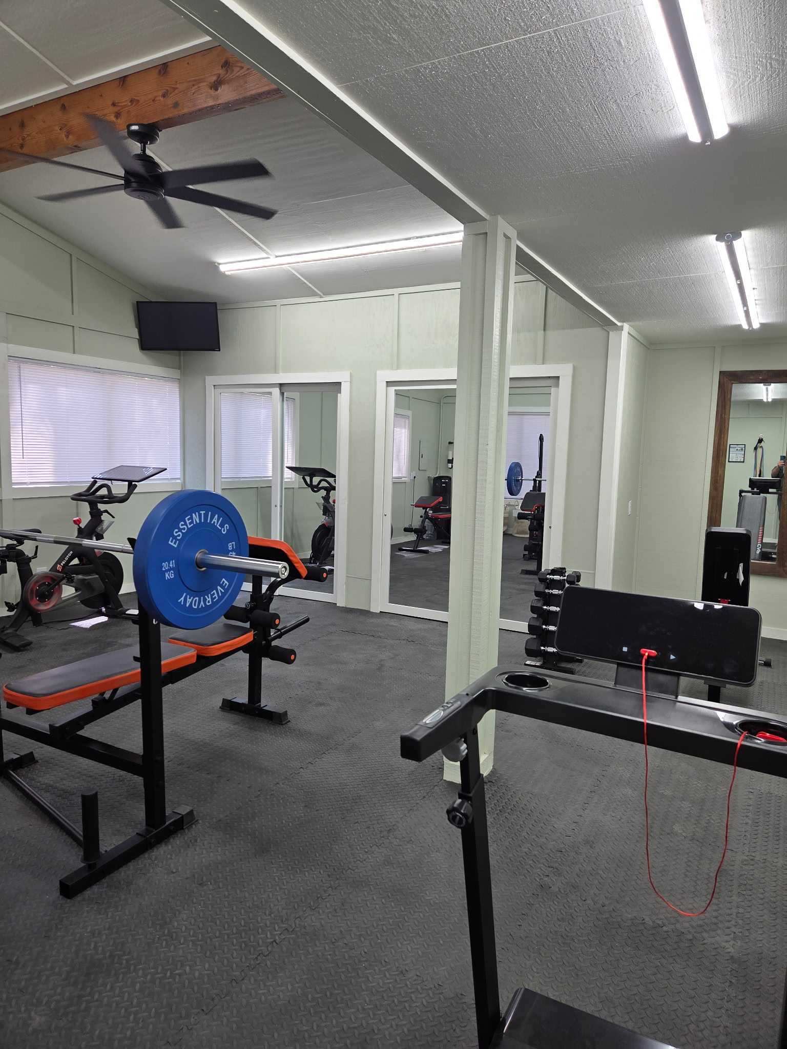 Fitness Center treadmill and spin bikes at Outdoorsy Yosemite